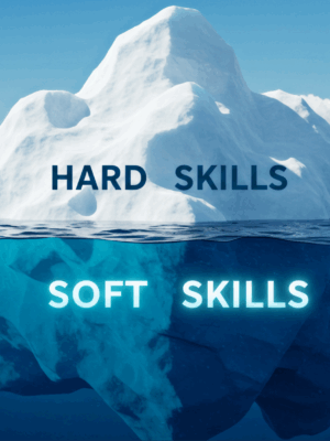 Eisberg mit Hardskills und Softskills